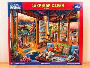 Lakeside Cabin 1000 Piece Jigsaw Puzzle by White Mountain Puzzles